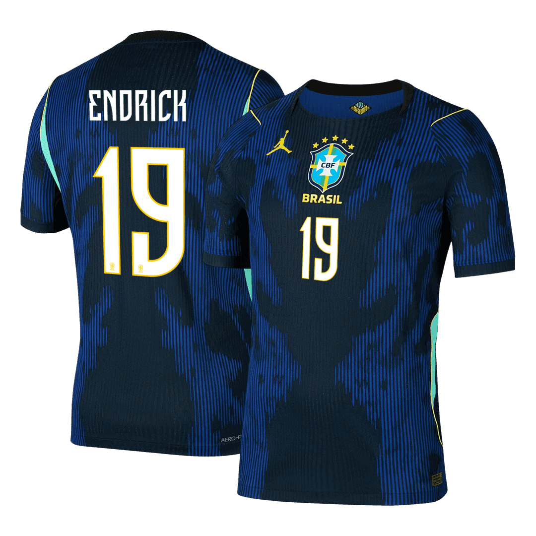 ENDRICK #19 Brazil Uit Spelersversie Voetbalshirt WK Voetbal 2026 - Slim Fit