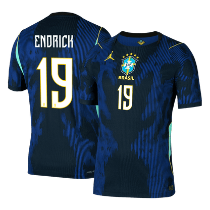 ENDRICK #19 Brazil Uit Spelersversie Voetbalshirt WK Voetbal 2026 - Slim Fit