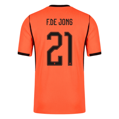 F.DE JONG #21 Netherlands Thuis Spelersversie Voetbalshirt WK Voetbal 2026 - Slim Fit