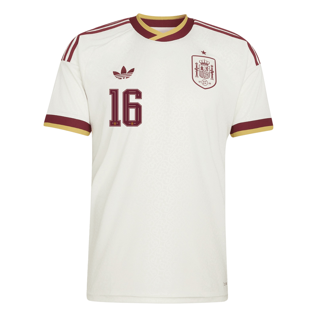 RODRIGO #16 Heren Spain Uit Voetbalshirt WK Voetbal 2026