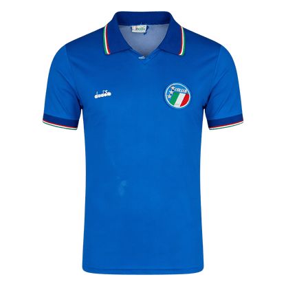 Retro Italy Thuis Voetbalshirt 1990 - voorkant