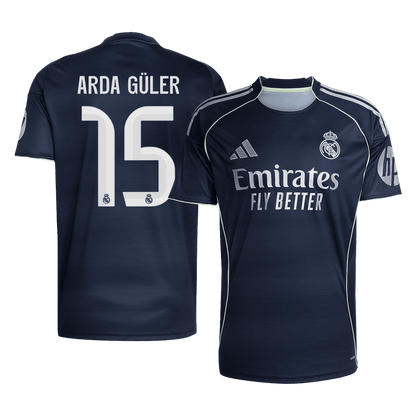ARDA GÜLER #15 Heren Real Madrid Uit Voetbalshirt 2025/26 [PREMIUM]