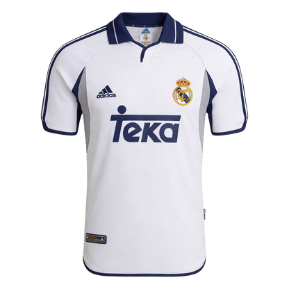 Retro Real Madrid Thuis Voetbalshirt 2000/01 - voorkant