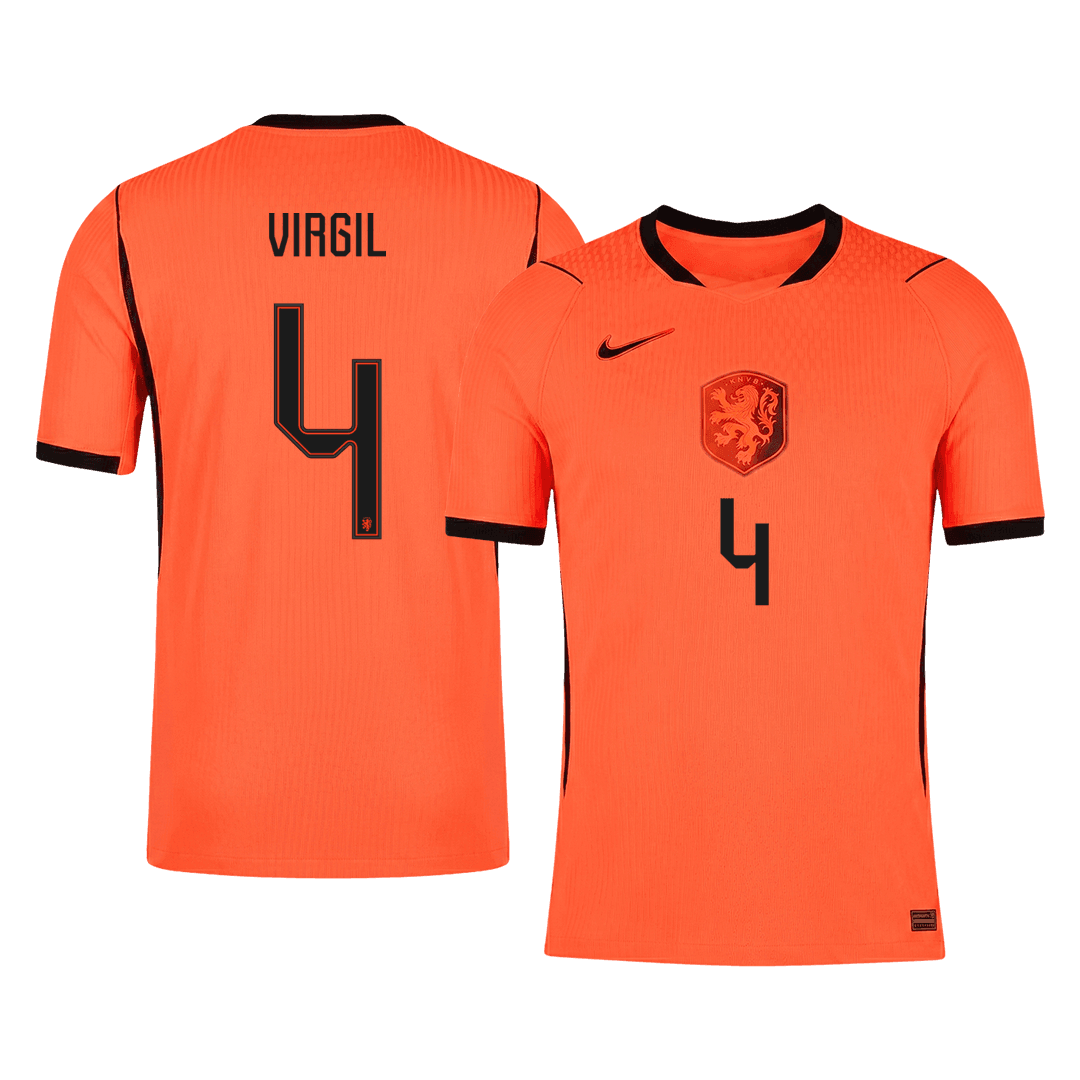 VIRGIL #4 Netherlands Thuis Spelersversie Voetbalshirt WK Voetbal 2026 - Slim Fit