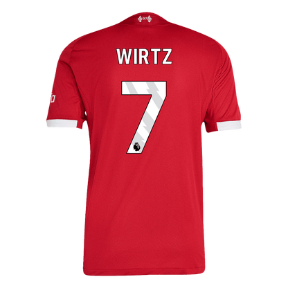 WIRTZ #7 Liverpool Thuis Spelersversie Voetbalshirt 2025/26 - Slim Fit