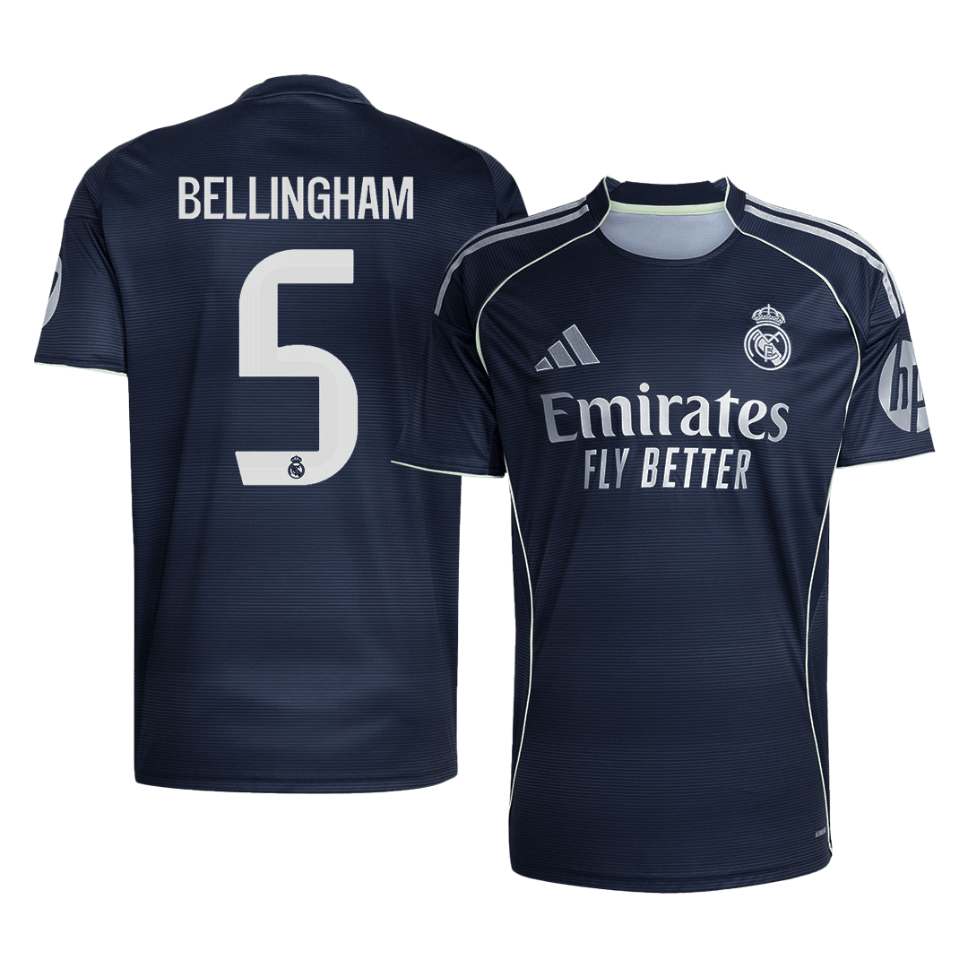 BELLINGHAM #5 Heren Real Madrid Uit Voetbalshirt 2025/26