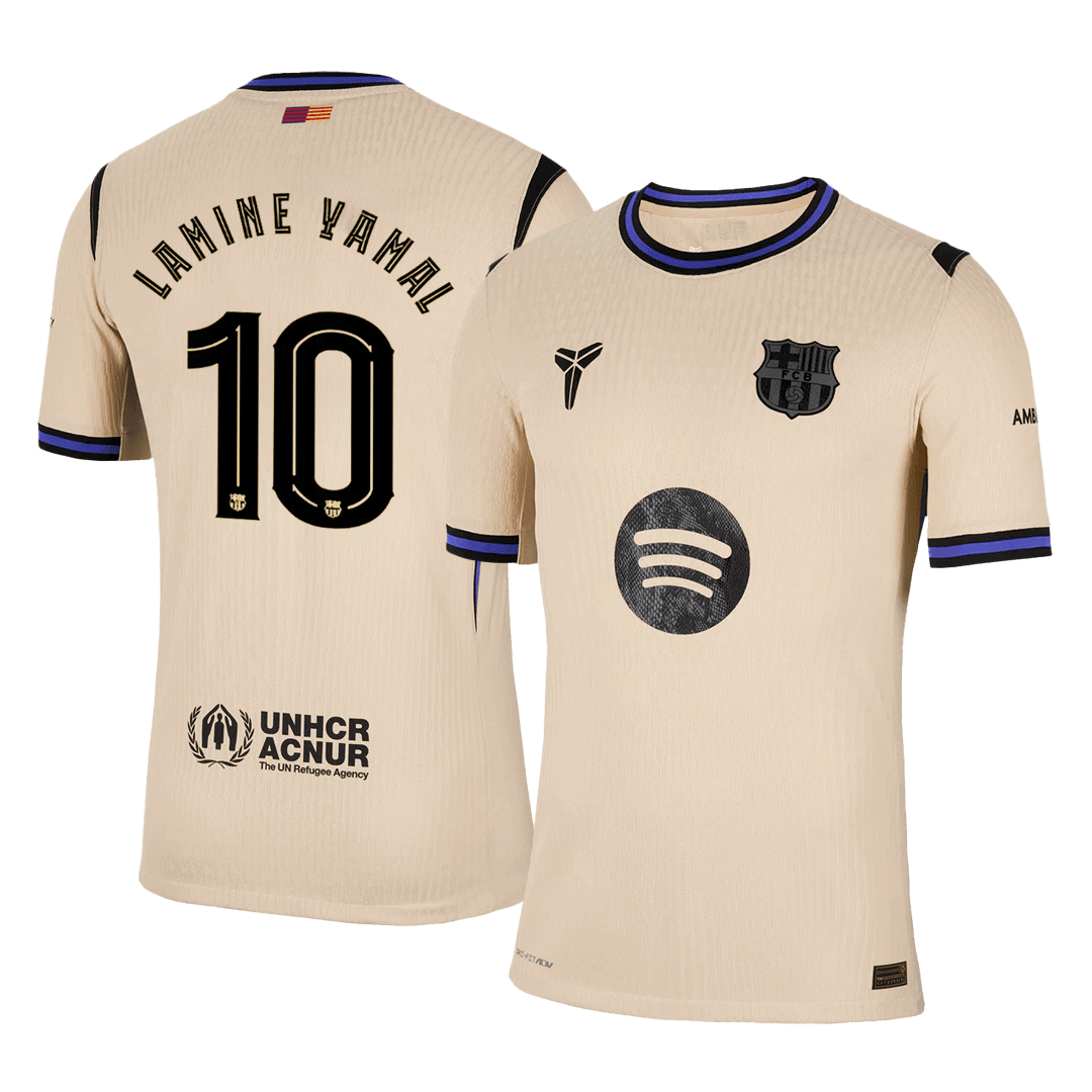 LAMINE YAMAL #10 Barcelona Uit Spelersversie Voetbalshirt 2025/26 - Slim Fit