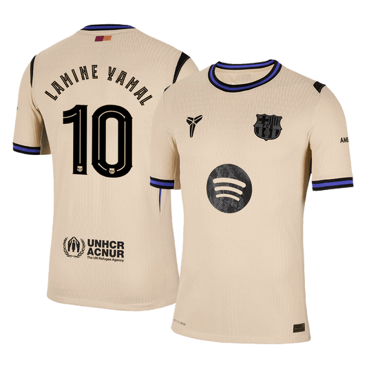 LAMINE YAMAL #10 Barcelona Uit Spelersversie Voetbalshirt 2025/26 - Slim Fit