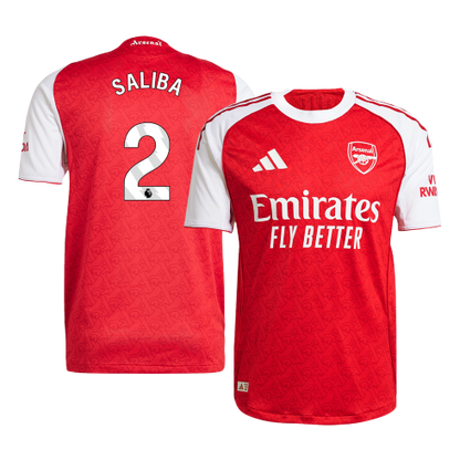 SALIBA #2 Arsenal Thuis Spelersversie Voetbalshirt 2025/26 - Slim Fit - voorkant