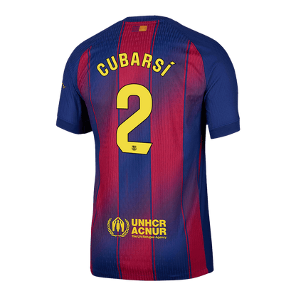 CUBARSÍ #2 Barcelona Thuis Spelersversie Voetbalshirt 2025/26 - Slim Fit