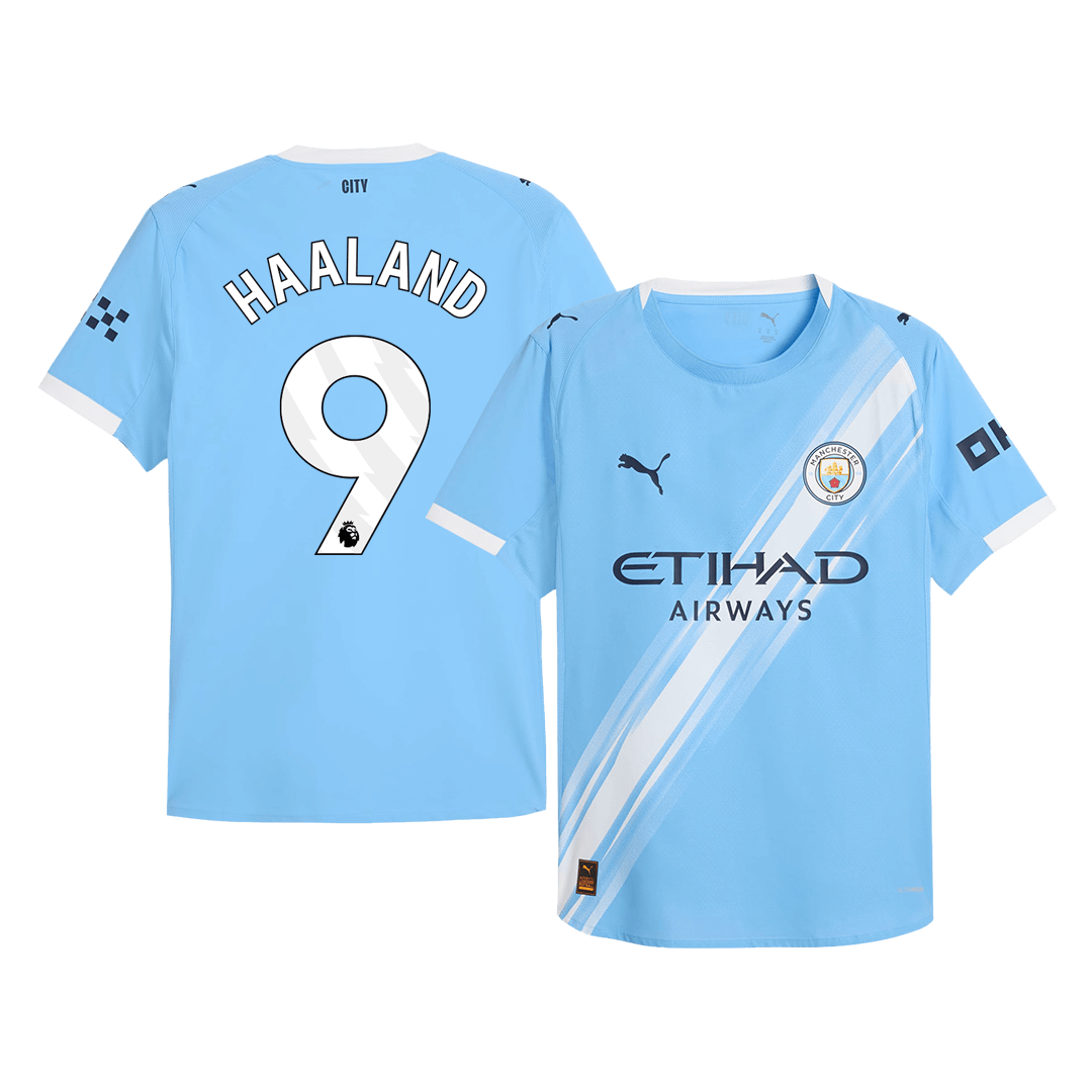 HAALAND #9 Manchester City Thuis Spelersversie Voetbalshirt 2025/26 - Slim Fit