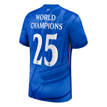 Maillot de football domicile Chelsea pour homme, CHAMPIONS DU MONDE #25 2025/26 [PREMIUM]