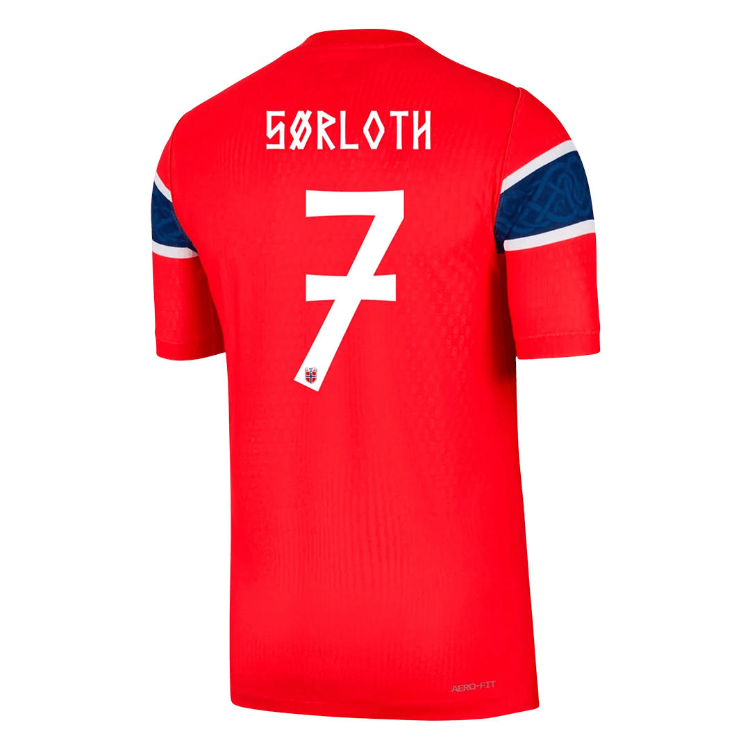 SØRLOTH #7 Norway Thuis Spelersversie Voetbalshirt WK Voetbal 2026 - Slim Fit - voorkant