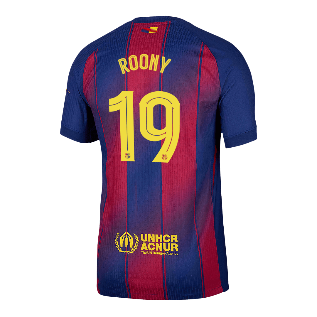 ROONY #19 Barcelona Thuis Spelersversie Voetbalshirt 2025/26 - Slim Fit