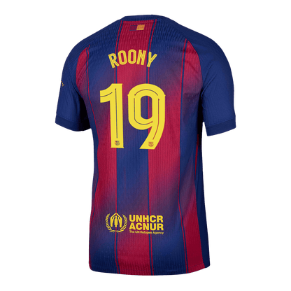 ROONY #19 Barcelona Thuis Spelersversie Voetbalshirt 2025/26 - Slim Fit