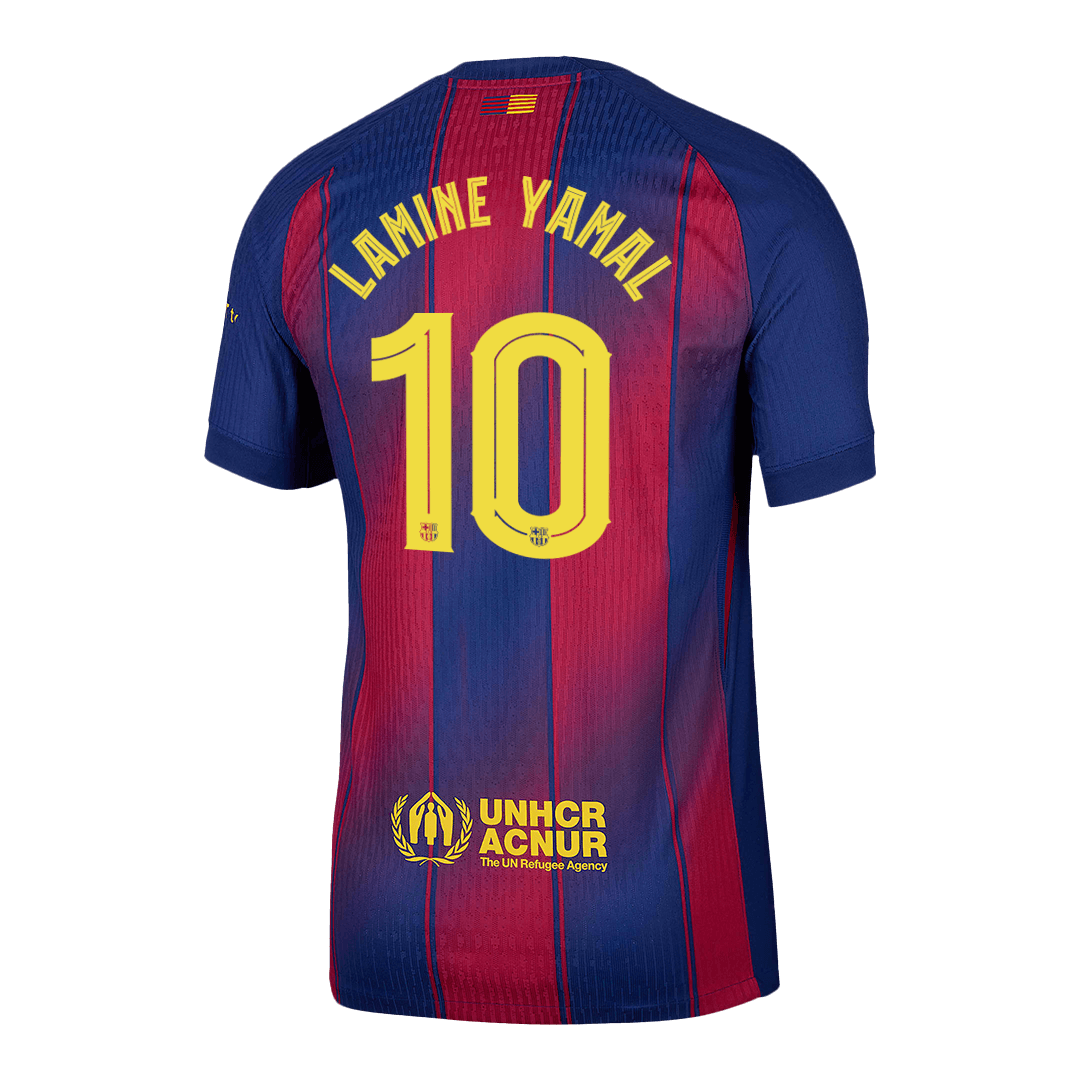LAMINE YAMAL #10 Barcelona Thuis Spelersversie Voetbalshirt 2025/26 - UCL - Slim Fit