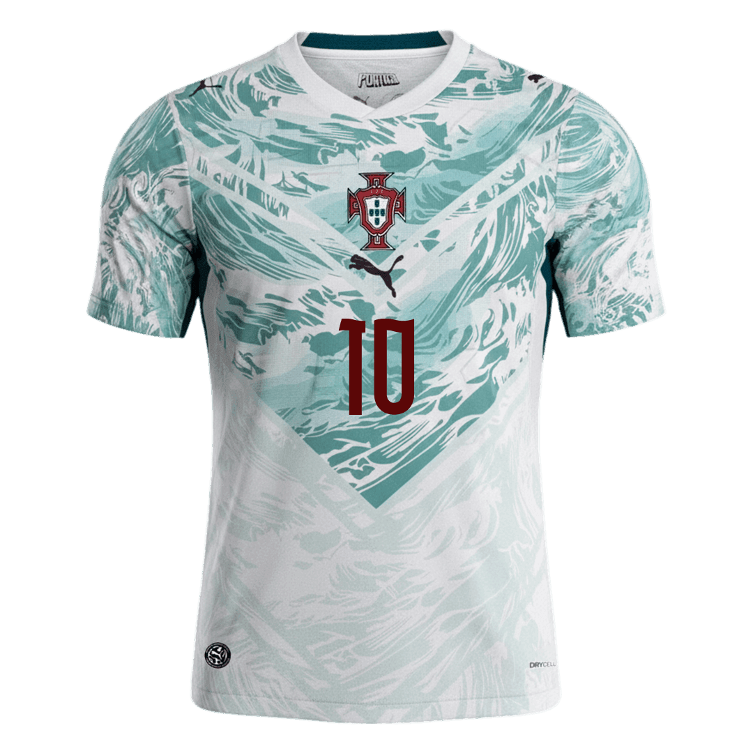 BERNARDO #10 Heren Portugal Uit Voetbalshirt WK Voetbal 2026