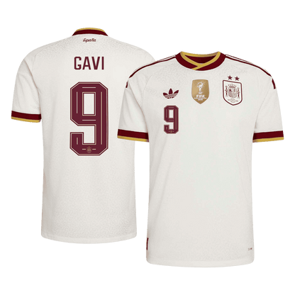 GAVI #9 Spanje Spelersversie Uitshirt WK Voetbal 2026 - slim fit【Kampioenseditie】