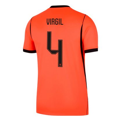VIRGIL #4 Heren Netherlands Thuis Voetbalshirt WK Voetbal 2026