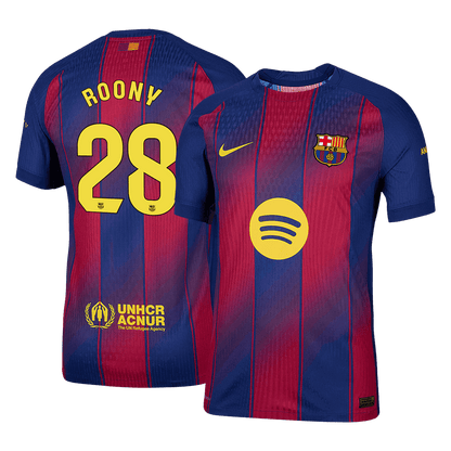 ROONY #28 Barcelona Thuis Spelersversie Voetbalshirt 2025/26 - Slim Fit