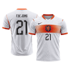 F.DE JONG #21 Netherlands Uit Spelersversie Voetbalshirt WK Voetbal 2026 - Slim Fit