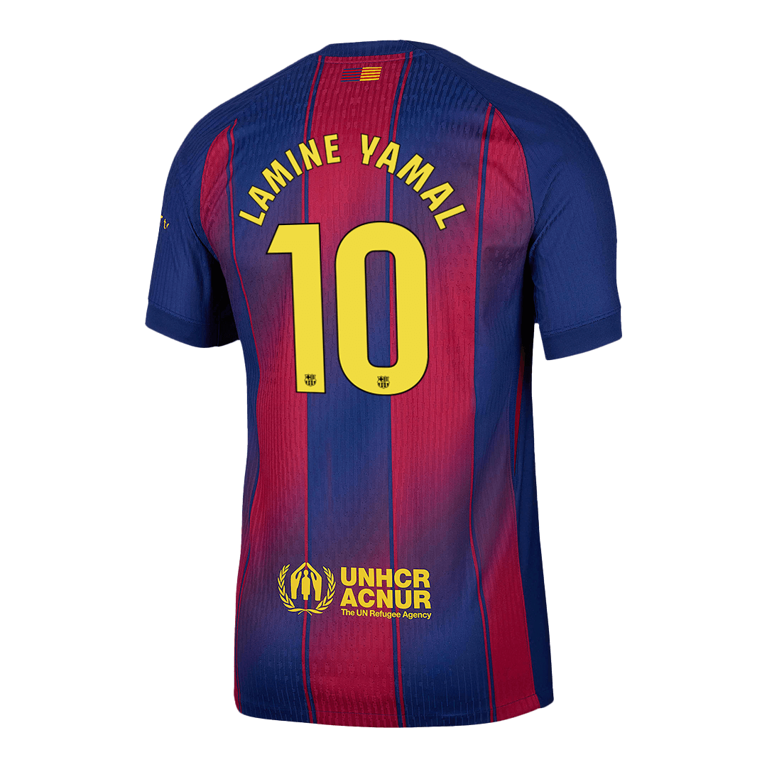 LAMINE YAMAL #10 Barcelona Thuis Spelersversie Voetbalshirt 2025/26 - Slim Fit