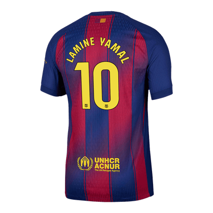 LAMINE YAMAL #10 Barcelona Thuis Spelersversie Voetbalshirt 2025/26 - Slim Fit