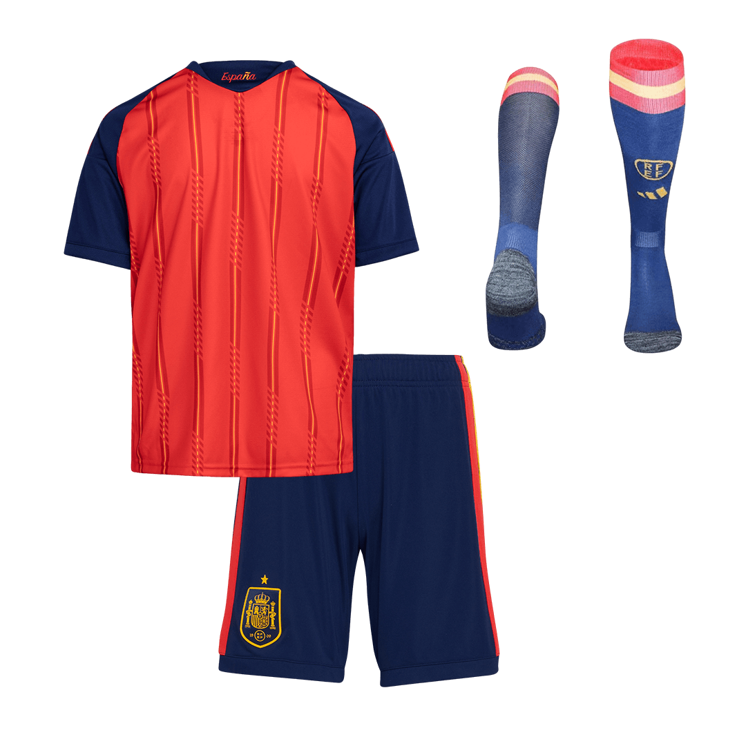 Kinder Spanje thuistenue WK Voetbal 2026【Kampioenseditie】