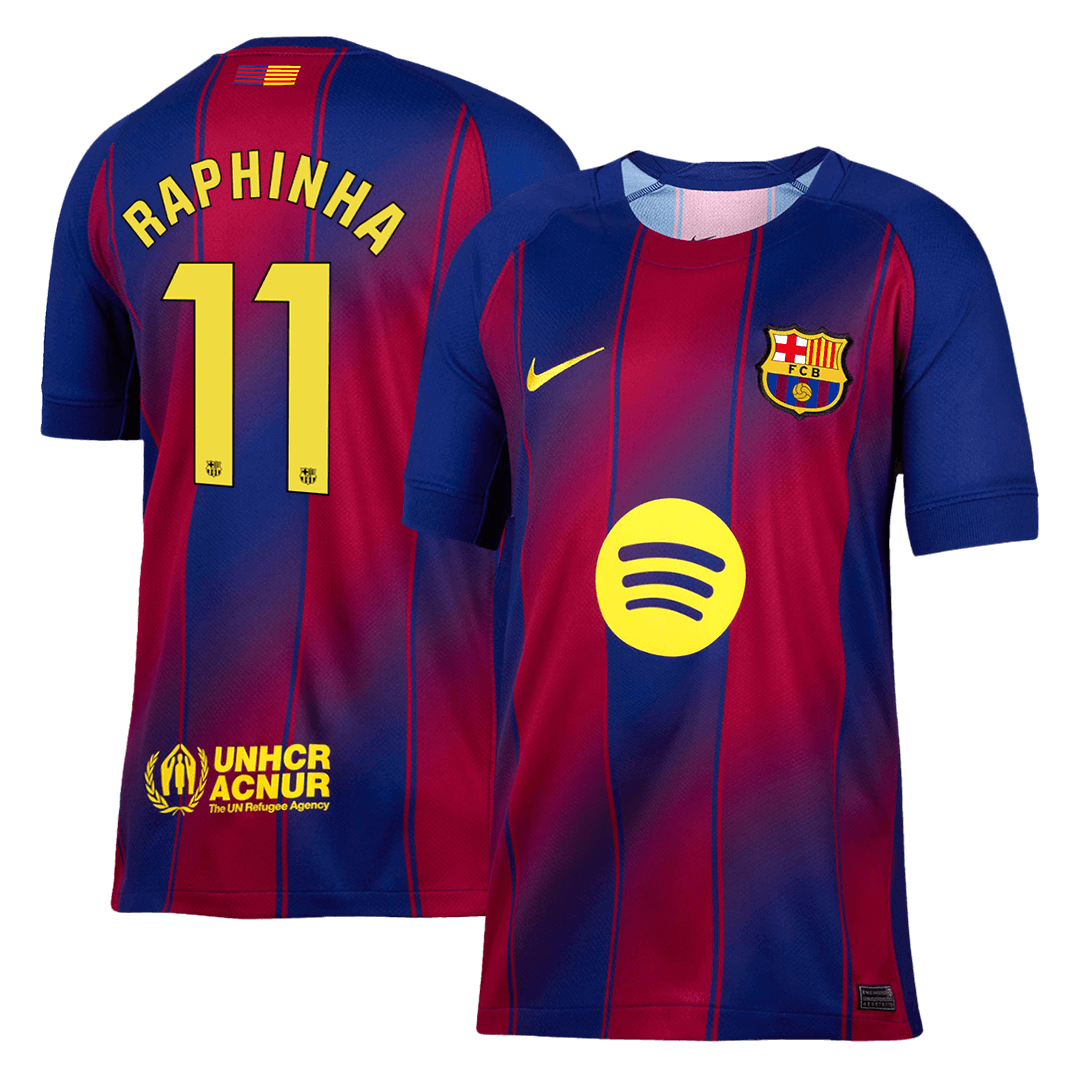 RAPHINHA #11 Heren Barcelona Thuis Voetbalshirt 2025/26 [PREMIUM]
