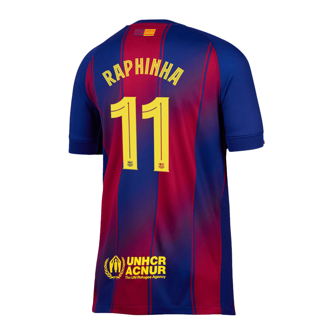 RAPHINHA #11 Heren Barcelona Thuis Voetbalshirt 2025/26 - UCL [PREMIUM]
