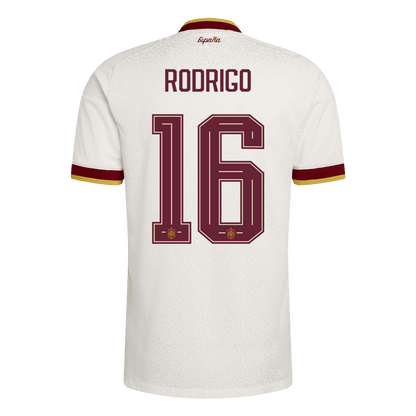RODRIGO #16 Spain Uit Spelersversie Voetbalshirt WK Voetbal 2026 - Slim Fit