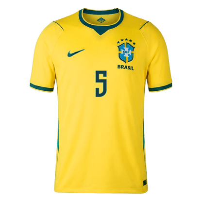 CASEMIRO #5 Heren Brazil Thuis Voetbalshirt WK Voetbal 2026