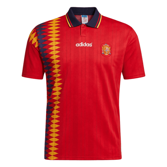 Retro Spain Thuis Voetbalshirt 1994 - voorkant