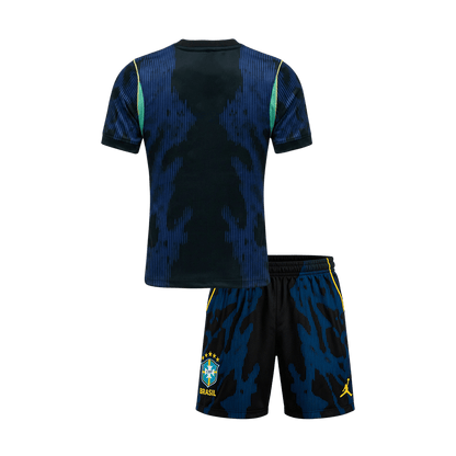 Jeugd Brazil Uit Tenue WK Voetbal 2026 - achterkant