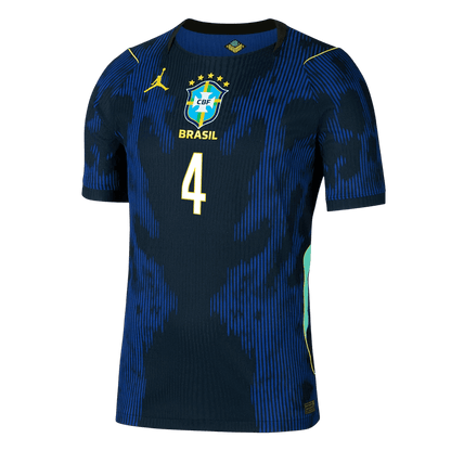 MARQUINHOS #4 Brazil Uit Spelersversie Voetbalshirt WK Voetbal 2026 - Slim Fit