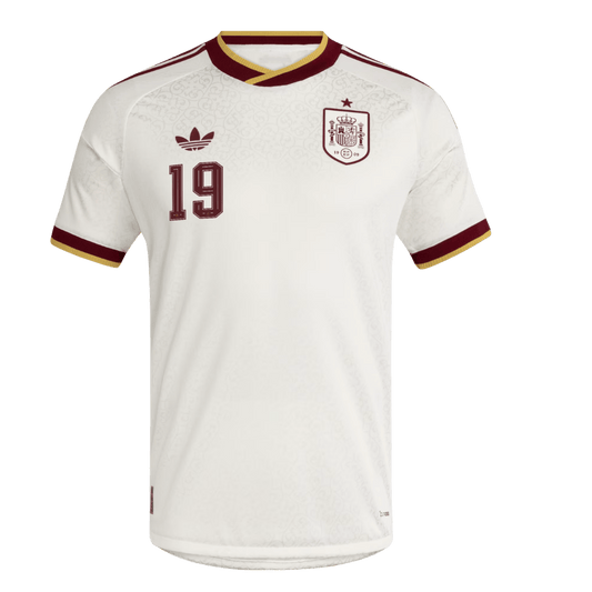 LAMINE YAMAL #19 Spain Uit Spelersversie Voetbalshirt WK Voetbal 2026 - Slim Fit