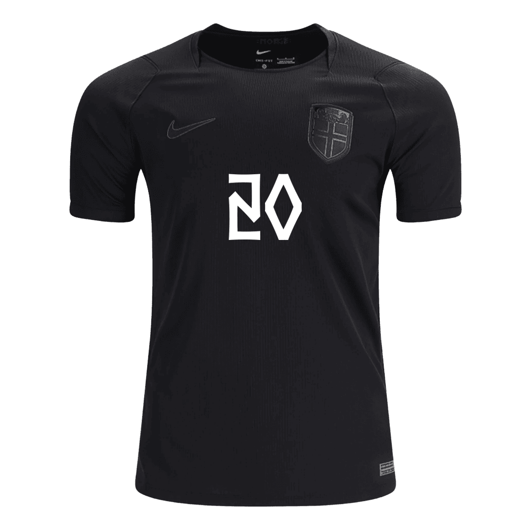 NUSA #20 Heren Norway Uit Voetbalshirt WK Voetbal 2026 - achterkant