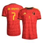 DE BRUYNE #7 Belgium Thuis Spelersversie Voetbalshirt 2026 - Slim Fit