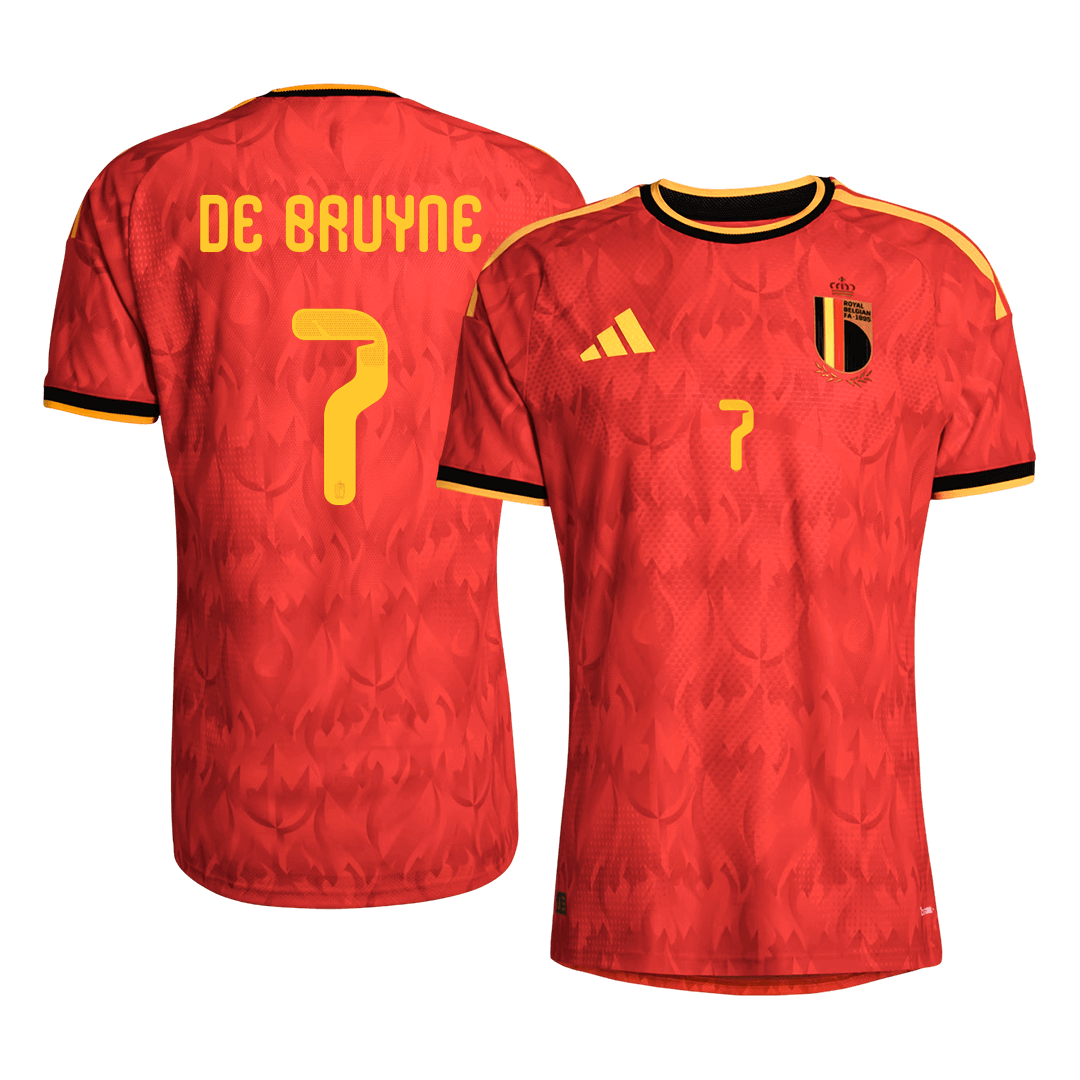 DE BRUYNE #7 Belgium Thuis Spelersversie Voetbalshirt 2026 - Slim Fit