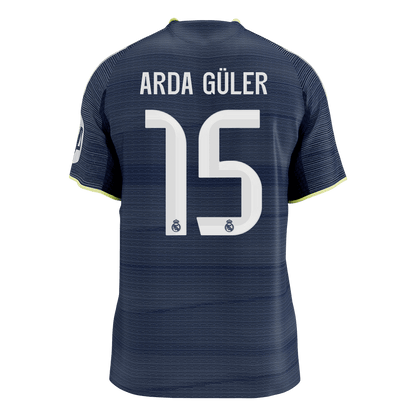 ARDA GÜLER #15 Real Madrid Uit Spelersversie Voetbalshirt 2025/26 - Slim Fit [PREMIUM]
