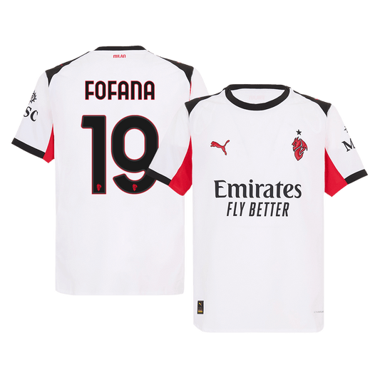 FOFANA #19 AC Milan Uit Spelersversie Voetbalshirt 2025/26 - Slim Fit