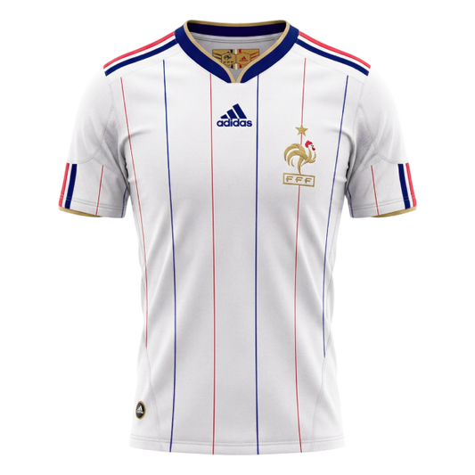 Retro France Uit Voetbalshirt 2010