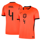 VIRGIL #4 Heren Netherlands Thuis Voetbalshirt WK Voetbal 2026