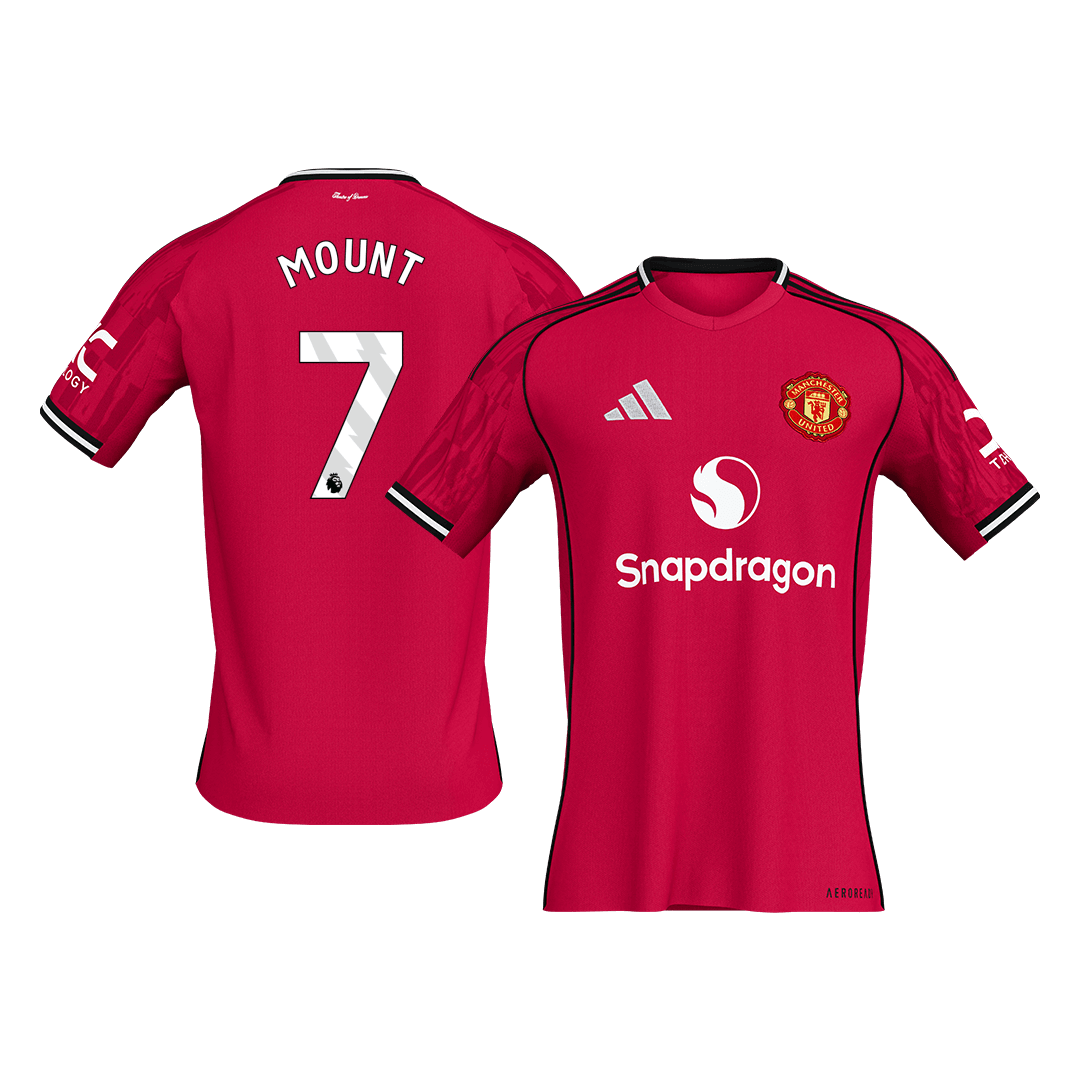 MOUNT #7 Heren Manchester United Thuis Voetbalshirt 2025/26 [PREMIUM]