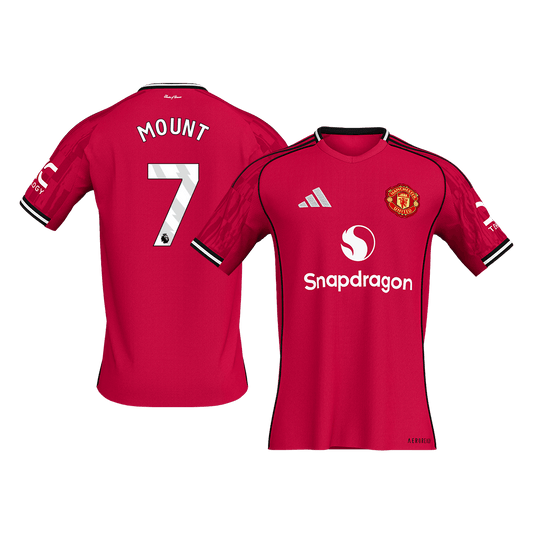 MOUNT #7 Heren Manchester United Thuis Voetbalshirt 2025/26 [PREMIUM]