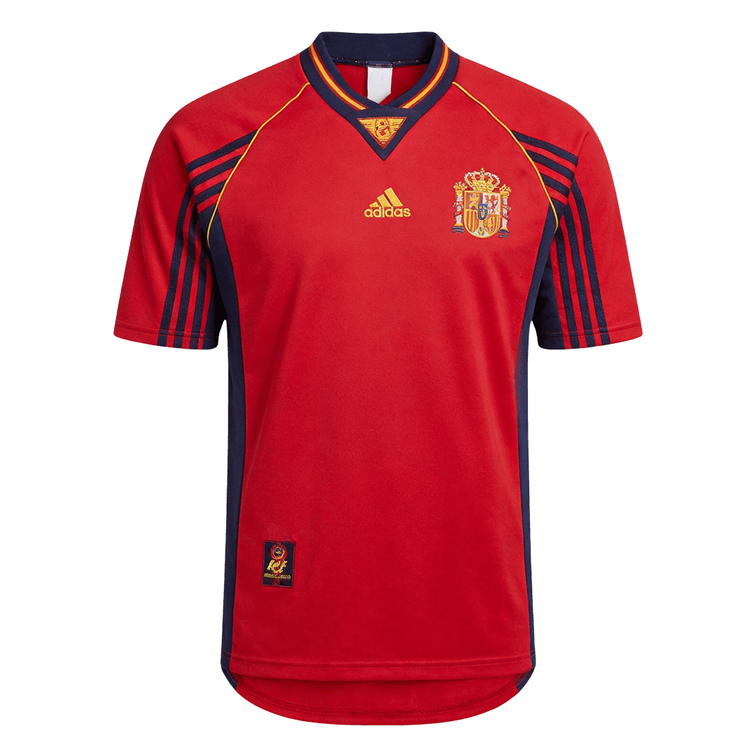 Retro Spain Thuis Voetbalshirt 1998 - voorkant