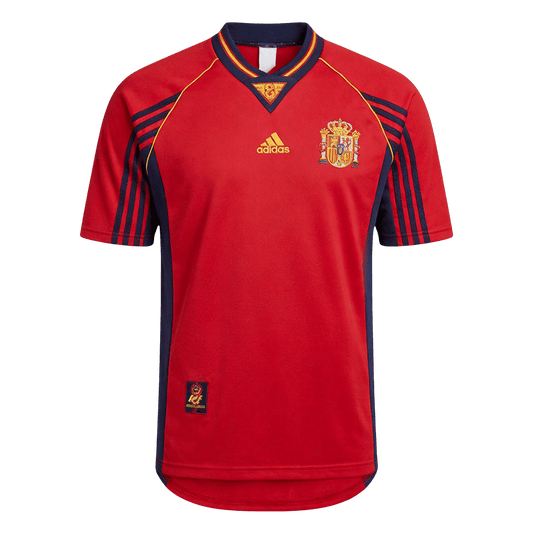 Retro Spain Thuis Voetbalshirt 1998 - voorkant