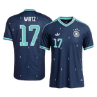 WIRTZ #17 Heren Germany Uit Voetbalshirt WK Voetbal 2026