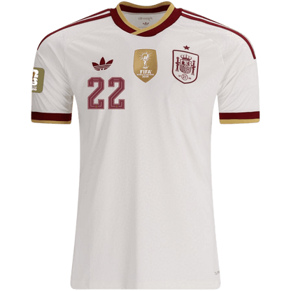 CUBARSÍ #22 Spanje Spelersversie Uitshirt WK Voetbal 2026 - slim fit【Kampioenseditie】