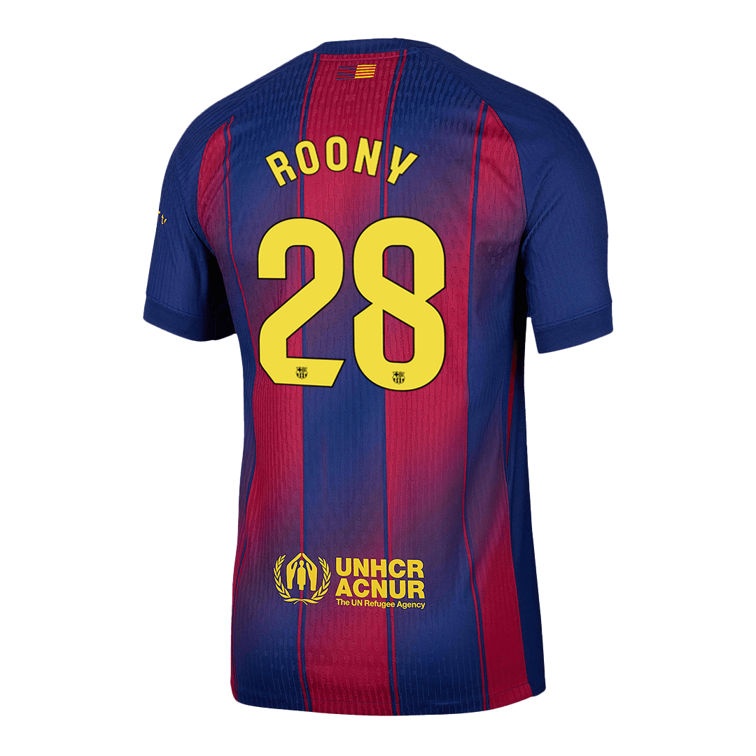 ROONY #28 Barcelona Thuis Spelersversie Voetbalshirt 2025/26 - Slim Fit